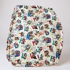 Vintage Disney Alphabet Twin Sheet Mickey Minnie Donald Goofy Donald Duck Bed